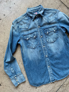 1990s Denim Western Shirt