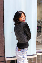 Load image into Gallery viewer, 1970s Black Lurex Hand Knit Mohair Sweater