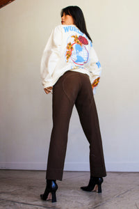 1940s Brown Western Side Zip Trousers