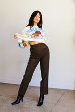 Load image into Gallery viewer, 1940s Brown Western Side Zip Trousers