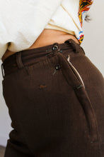 Load image into Gallery viewer, 1940s Brown Western Side Zip Trousers