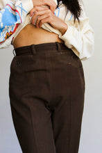 Load image into Gallery viewer, 1940s Brown Western Side Zip Trousers