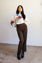 Load image into Gallery viewer, 1940s Brown Western Side Zip Trousers