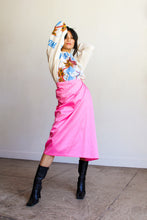 Load image into Gallery viewer, 1960s Hot Pink Satin Double Wrap Skirt