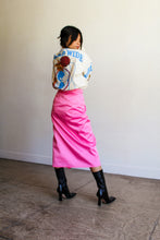 Load image into Gallery viewer, 1960s Hot Pink Satin Double Wrap Skirt