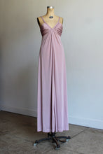 Load image into Gallery viewer, 1970s Mauve Pink Pleated Bust Maxi Sun Dress