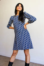 Load image into Gallery viewer, 1970s Chain Link Indigo Blue Mini Dress