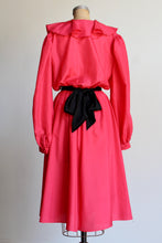 Load image into Gallery viewer, 1970s Neon Pink Ruffle Dress