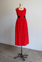 Load image into Gallery viewer, 1990s Red Corduroy Jumper Dress
