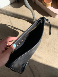90s Coach Black Leather Wristlet
