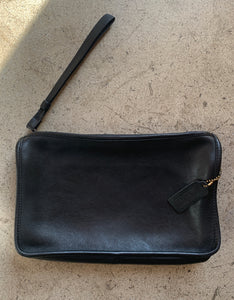 90s Coach Black Leather Wristlet