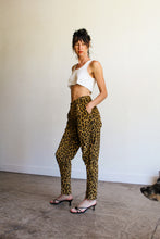 Load image into Gallery viewer, 1960s Fuzzy Leopard Print High Waist Pants
