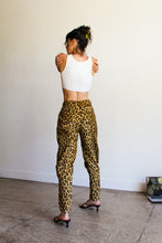 Load image into Gallery viewer, 1960s Fuzzy Leopard Print High Waist Pants