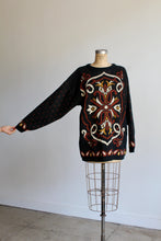 Load image into Gallery viewer, 1980s Paisley Floral Knit Pullover Sweater