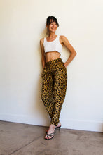 Load image into Gallery viewer, 1960s Fuzzy Leopard Print High Waist Pants