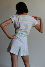 Load image into Gallery viewer, 1980s Pastel Striped Romper