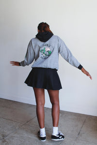 Flower of the Dragon Vintage MacGregor Black Heather Grey Hoodie Sweatshirt