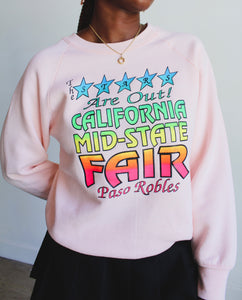 1980s Paso Robles Pink Raglan Sweatshirt