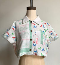 Load image into Gallery viewer, The Birds and the Bees Cropped Button-up