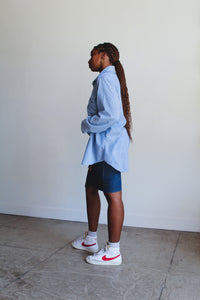 1970s Levi's Blue Striped Button Down Shirt