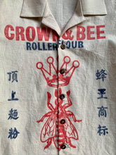 Load image into Gallery viewer, Queen Bee Rice &amp; Flour Sack Button-up