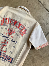 Load image into Gallery viewer, Queen Bee Rice &amp; Flour Sack Button-up