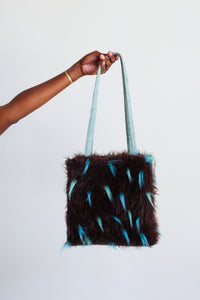 Y2K Felted Wool Furry Tote Purse