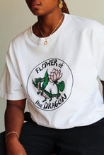 Load image into Gallery viewer, Flower of the Dragon Vintage White Tee