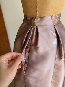 Rochas Silk Ballerina Print Maxi Skirt