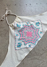 Load image into Gallery viewer, Pink &amp; Blue Roses Hankie Halter Top Small