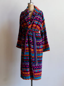 1980s Colorful Robe with Belt