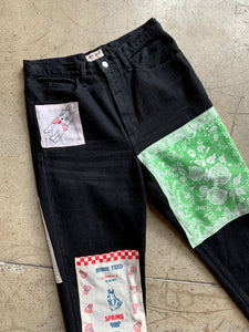 Patchwork 90s Black Guess Jeans