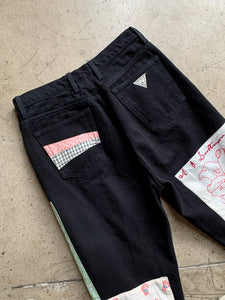 Patchwork 90s Black Guess Jeans