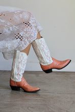 Load image into Gallery viewer, 1970s Peach Coral Leather Cowgirl Boots by Justin