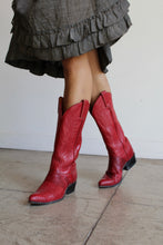 Load image into Gallery viewer, 1970s Red Leather Cowgirl Boots by Tony Lama