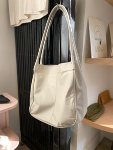 1990s Cloud Grey Leather Purse