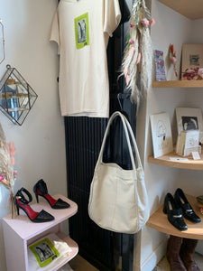 1990s Cloud Grey Leather Purse