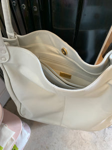 1990s Cloud Grey Leather Purse