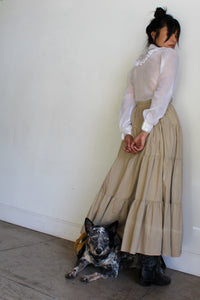 1970s Jessica's Gunnies White Ruffle Victorian Blouse