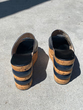 Load image into Gallery viewer, 1970s Stacked Platform Wedge Sandal