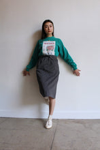 Load image into Gallery viewer, Pinstripe Cotton Pencil Skirt w/ Tie Waist