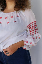 Load image into Gallery viewer, 1960s Cross Stitch Cotton Blouse