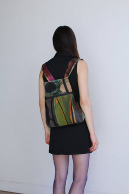 1990s Art to Wear Canvas Backpack