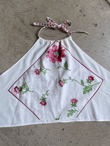 Strawberry Rose Hankie Halter Top ~ Medium