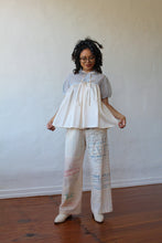Load image into Gallery viewer, 1950s Baby Blue Lace Ivory Open Bed Jacket