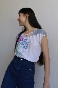 Fishnet Floral Blouse