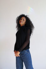 Load image into Gallery viewer, 1990s Black Angora Wool Sweater