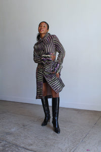 1990s Second Skin Wool Fringe Coat