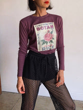 Load image into Gallery viewer, Botan Rice 1970s Plum Long Sleeve Shirt - S