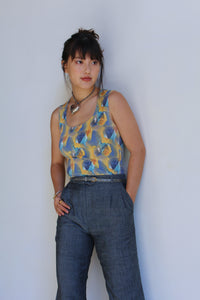 1990s Gradient Rose Print Tank
